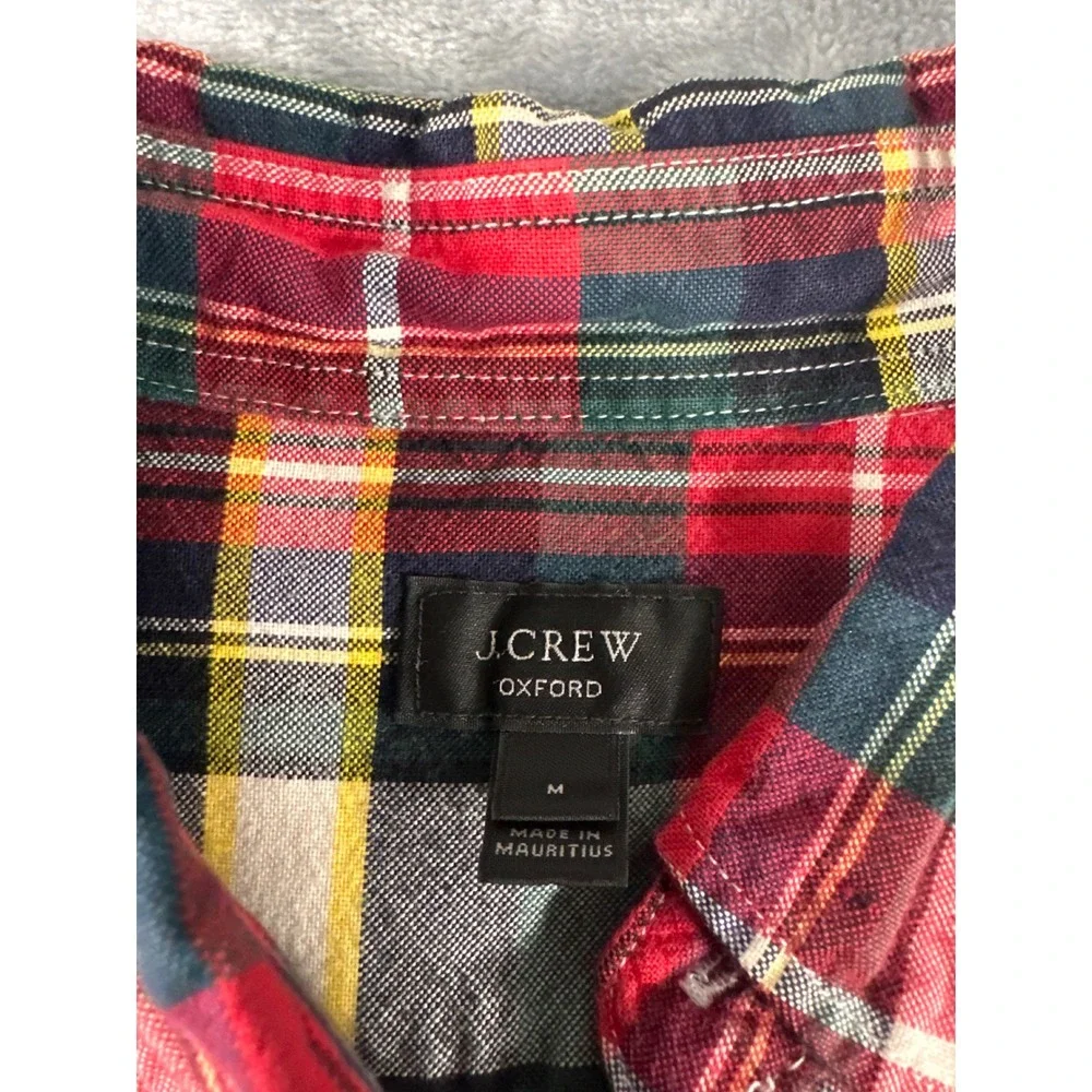 J Crew Oxford Plaid Button Down‎ Shirt